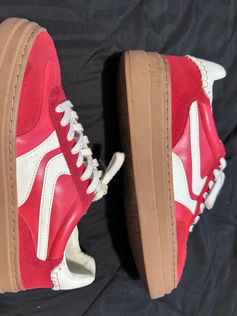 Red Steve Madden sneakers